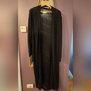 Keepsake The Label Long Lace Wool Cardigan In Black Size S